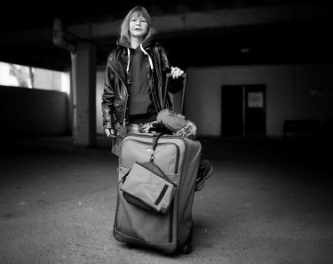 Barbi with all the belongings she took with her when leaving shelters.