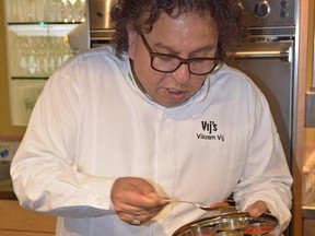 Vikram Vij, the newest investor dragon on Dragons' Den was in Banff on May 8 for the opening of Indian Summer at the Fairmont Banff Springs Hotel. The acclaimed chef got his Canadian culinary start at the Banff Springs and said it felt like coming home.