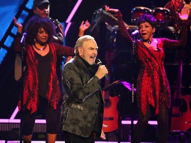 Neil Diamond performs at the Scotiabank Saddledome on Saturday May 2, 2015.