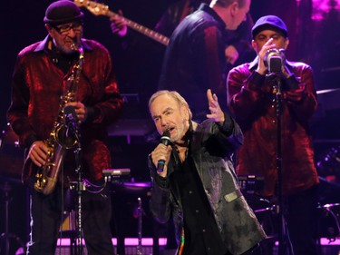 Neil Diamond performs at the Scotiabank Saddledome on Saturday May 2, 2015. Mike Bell writes it's not really fair to review an aging legend like Diamond.