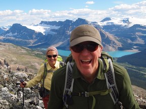 Craig and Kathy Copeland hiking in the Rockies.