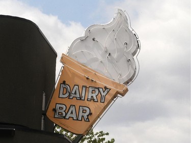 The neon sign at Pop's Dairy in Ramsay as seen Wednesday May 13, 2015.