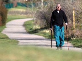 Marathon man Martin Parnell is on the road to recovery after he was diagnosed with a blood clot in the brain at the end of February. Parnell was photographed walking near his home in Cochrane on Monday May 18, 2015.
