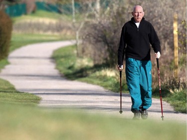 Marathon man Martin Parnell is on the road to recovery after he was diagnosed with a blood clot in the brain at the end of February. Parnell was photographed walking near his home in Cochrane on Monday May 18, 2015.