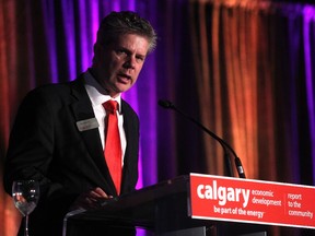 Calgary Economic Development President and CEO Bruce Graham spoke to the crowd during the Calgary Economic Development Report to the Community luncheon at the Telus Convention Centre on May 26, 2015.
