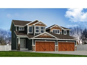 A look at the front exterior of WestView Builders' new models in The Ranch.