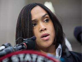 Baltimore City State's Attorney Marilyn Mosby's  remarks, jubilantly received by the Baltimore crowd, provoked high dudgeon elsewhere, says Kathleen Parker.