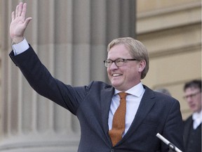 David Eggen is sworn in as the Alberta Minister of Education and Culture and Tourism in Edmonton on Sunday, May 24, 2015.