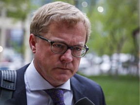 Alberta Minister of Education David Eggen arrives for a cabinet meeting in Calgary, Thursday, May 28, 2015.