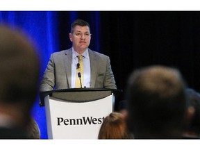 CEO Dave Roberts speaks during Penn West Petroleum's annual meeting last year.