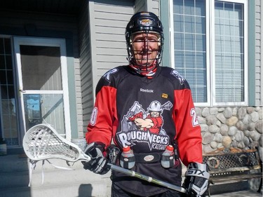 Marathoner Martin Parnell ran a marathon wearing full lacrosse gear.