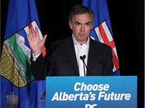 PC leader Jim Prentice speaks at his campaign headquarters in downtown Calgary after his party was decimated in the 2015 Alberta election Tuesday.