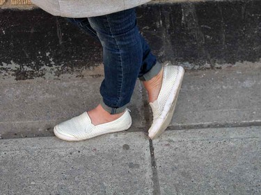 Slip-on sneakers are great for spring and summer, especially on casual days.