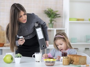 Overworked Mother Rushing her little daughter in the morning to go faster because she late for work. Daughter having breakfast. Mother and Daughter getting angry with each other because of stress.

[url=http://www.istockphoto.com/search/lightbox/12876565#1aaf29ff][img]http://dl.dropbox.com/u/1677002/Business-People.jpg[/img][/url]

[url=http://www.istockphoto.com/search/lightbox/13142254#8beb2bf][img]http://dl.dropbox.com/u/1677002/In-the-kitchen.jpg[/img][/url]

[url=http://www.istockphoto.com/search/lightbox/13006522#b0e536][img]http://dl.dropbox.com/u/1677002/Children.jpg[/img][/url]