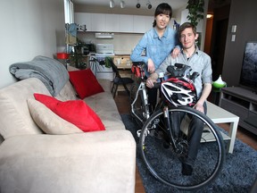 Kiefer MacKenzie says he and his girlfriend Irene Chung have no problem with the idea of living in a car-free building.