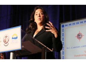 Jody Wilson-Raybould, regional chief of the British Columbia Assembly of First Nations, speaks at the All Chiefs Summit in Vancouver last year.