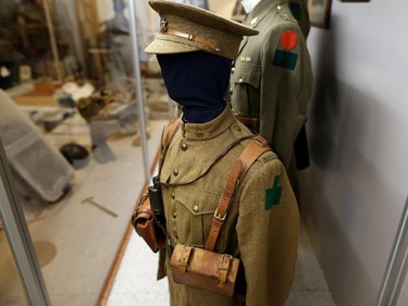 Some of the many  World War 1 items from the private collection of Victor Taboika's that will be in the new temporary display at the Military Museums in Calgary on May 21, 2015.