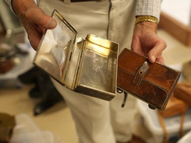 Some of the many  World War 1 items from the private collection of Victor Taboika's that will be in the new temporary display at the Military Museums in Calgary on May 21, 2015.