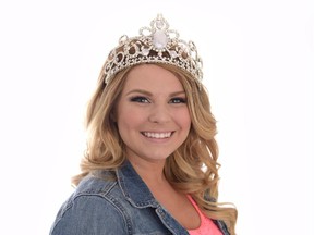 Mackenzie Murphy poses with her Miss Teen Airdrie 2015 crown.