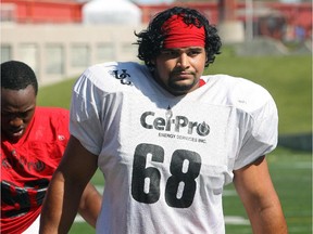 Sukh Chungh, above, and Dinos teammate Sean McEwen will be looking to impress the New York Giants at rookie mini camp this weekend.