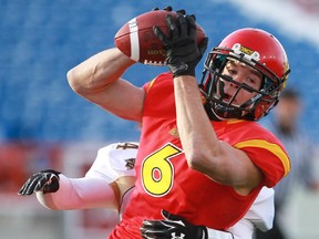 Calgary Dinos receiver Jake Harty is among a bumper crop of prospects from the team who hope to hear their names called in Tuesday night's CFL Draft.