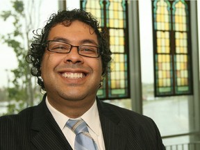 Naheed Nenshi, pictured after announcing his candidacy for the 2010 Calgary mayoral election.
