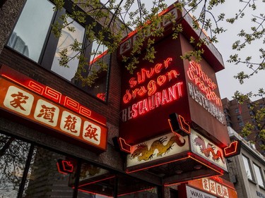 The Silver Dragon Restaurant's neon signs in Chinatown in Calgary on Wednesday, May 13, 2015.