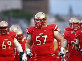 Laval offensive lineman Karl Lavoie was picked ninth overall by the Calgary Stampeders in Tuesday night's CFL Draft.