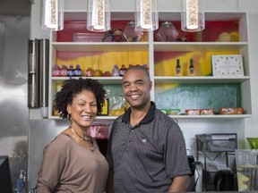 Pat, right, and Fay Bruney, co-owners of carribean cuisine restaurant Simply Irie