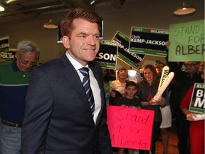 Wildrose leader Brian Jean at the Wildrose rally with the area candidates, in Calgary on May 1, 2015.