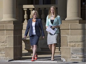 Premier-elect Rachel Notley, left.