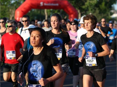 Marathon and half-marathon runners.