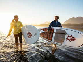 Ocean activities are a huge draw in the Tofino area, with standup paddleboarding one of the many things to try.