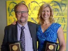 Former chairs of UDI-Calgary's board of directors won Spirit of UDI Awards on June 4, 2015. Don McLeod served as chairman from 2008 to 2010 and Karin Finley, the land development organization's first chairwoman, served from 2013 to 2014.
