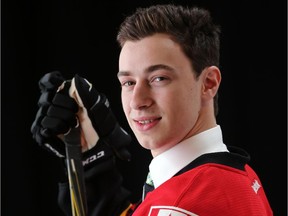 Andrew Mangiapane, selected by the Flames 166th overall at the NHL draft on Saturday, scored 104 points in 68 games last season with the Barrie Colts of the Ontario Hockey League.