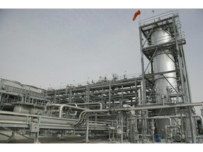 A general view shows a new plant inaugurated 22 March 2006 in Haradh, about 280 kms (170 miles) southwest of the eastern Saudi oil city of Dhahran, launching a project adding 300,000 barrels of oil to the kingdom's daily production capacity.