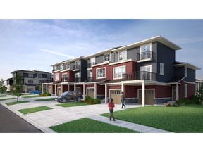 Artist's rendering of the exterior of Sonoma at Nolan Hill, by Morrison Homes Multi-Family Division.