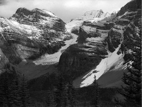 A photo of Fay Glacier in 1902 by the Vaux family. From 1997 to 2013, Henry Vaux Jr. rephotographed scenes that his grandfather, great-aunt and great-uncle had captured on glass plate negatives a century before.