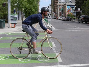 The downtown cycle track network may help push up numbers for the annual Bike to Work Day.