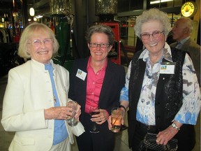 Cal 0606 Living 2 Pictured, from left at the 27th Annual Sam Livingston Appreciation Evening held May 26  in Gasoline Alley at Heritage Park are avid park supporters Amy and Karen Jennings with Joan Snyder.