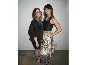 PARKSHOW 2015 presented by Chinook Centre are PARK director of public relations Katie Marks (left) and PARK president Kara Chomistek. The innovative fashion show featured designs from some top local designers and was held in the north parkade at Chinook Centre.