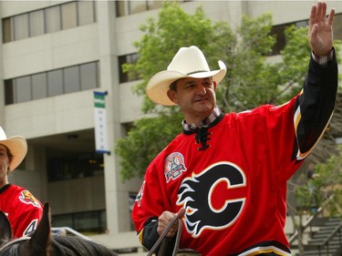 Flames coach and general manager Darryl Sutter was the 2004 Stampede Parade Grand Marshal.