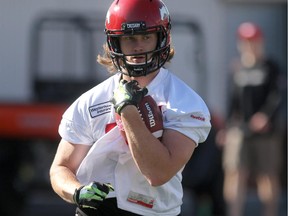 Calgary Stampeders long-snapper Kyle Tyo during Stamps practice at McMahon Stadium in Calgary on June 4, 2015.