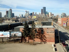 The view from the Esker Gallery in Inglewood. Owner Jim Hill spent more than $1 million to buy the nearby lot to protect the art space's 4th-floor view.