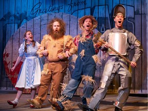 Cassia Schramm, Andrew Legg, Joel Stephanson and David Snider in Rosebud Theatre's production of The Wizard of Oz. Photo Morris Ertman.