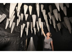 Artist Jayda Carston  at Demo Tape, an art installation that's part of the 2015 Sled Island Festival that opens Friday, June 19, 2015 at the site of the former Penguin Car Wash in Ramsey.