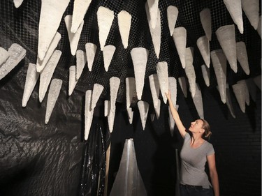 Artist Jayda Carston  at Demo Tape, an art installation that's part of the 2015 Sled Island Festival that opens Friday, June 19, 2015 at the site of the former Penguin Car Wash in Ramsey.