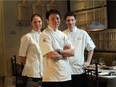 Hotel Arts executive chef Duncan Ly (centre) and pastry chef Karine Moulin (left) are leaving the hotel to pursue new opportunities.
