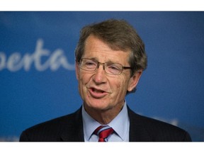 Alberta Liberal Party leader David Swann during a press conference at the Alberta Legislature in Edmonton on June 15, 2015.