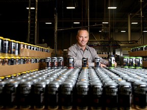 Bill McKenzie, president and CEO of Wild Rose Brewery, which is launching beer in cans.